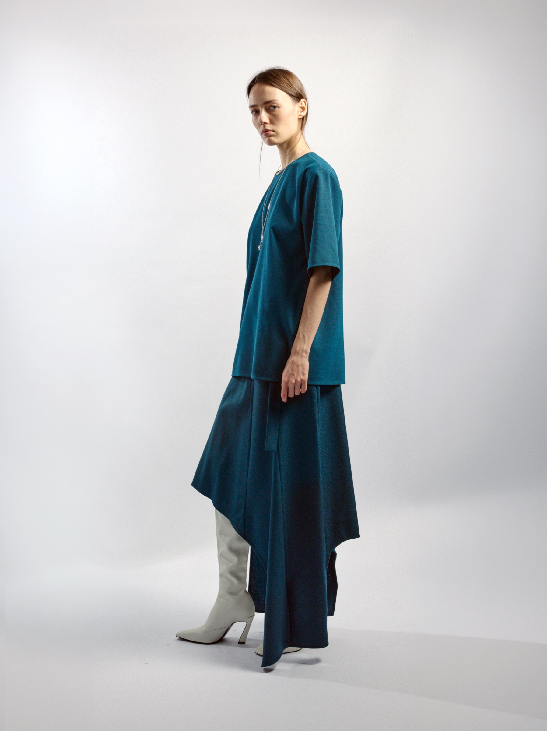 Asymmetric Skirt, PETROL
