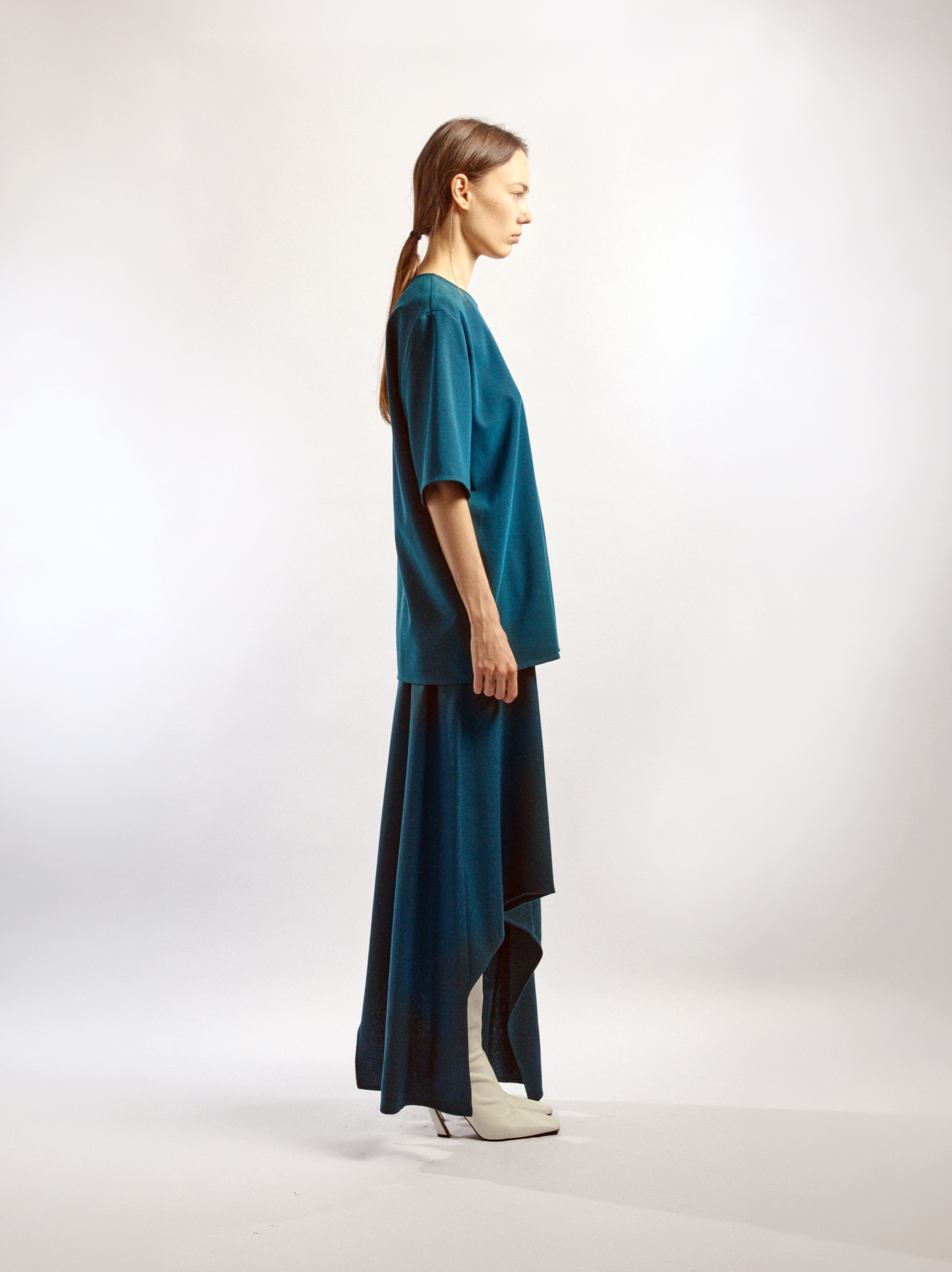 Asymmetric Skirt, PETROL
