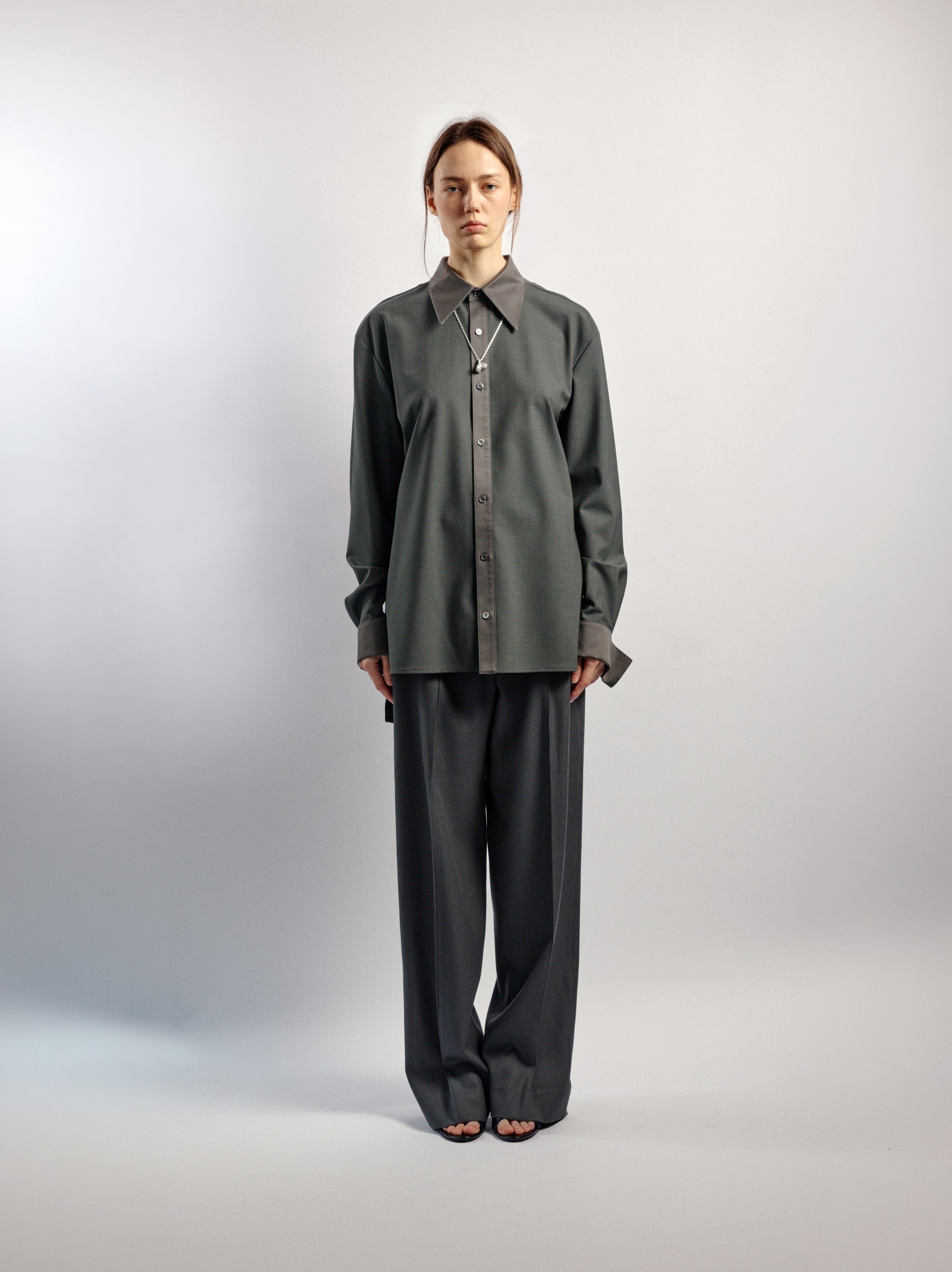 Bicolour Shirt, ANTHRACITE