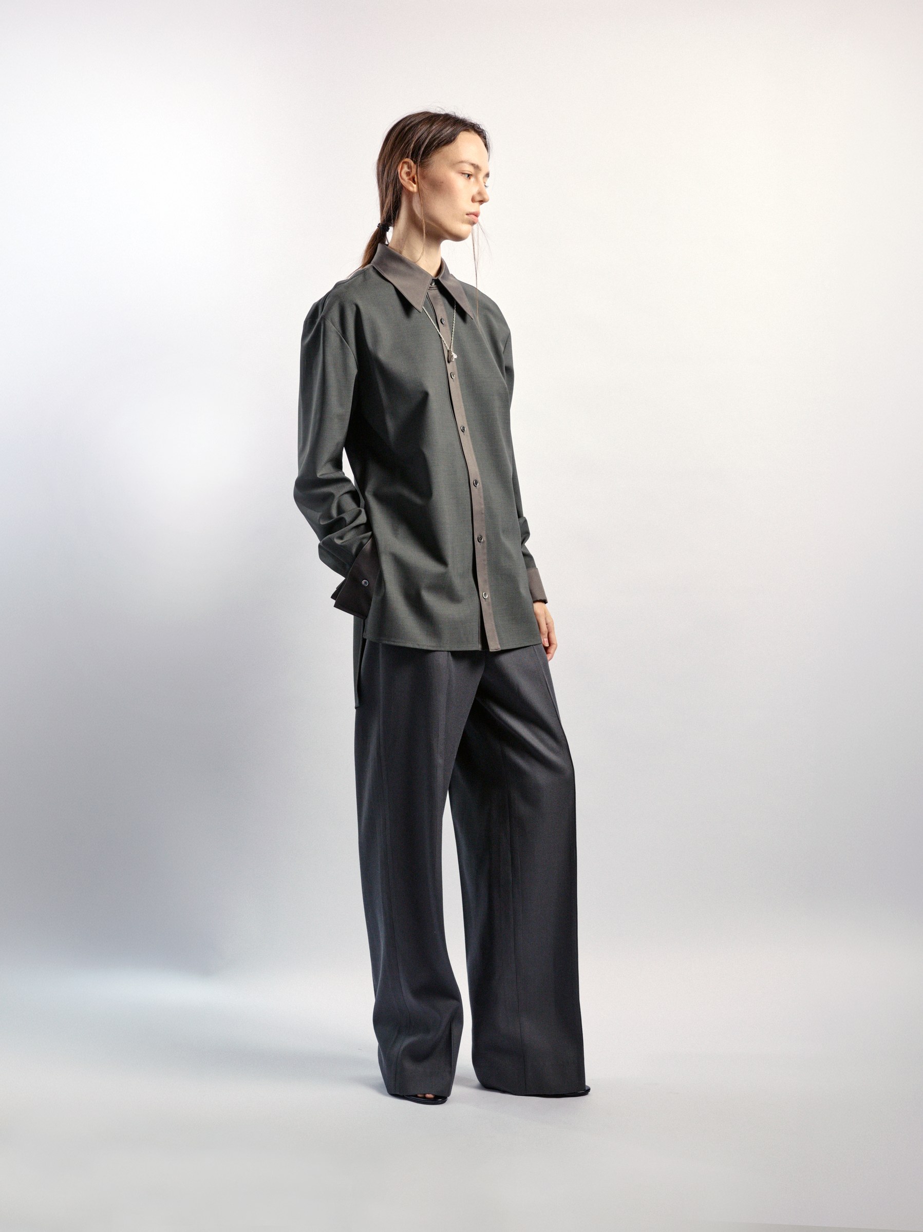 Bicolour Shirt, ANTHRACITE