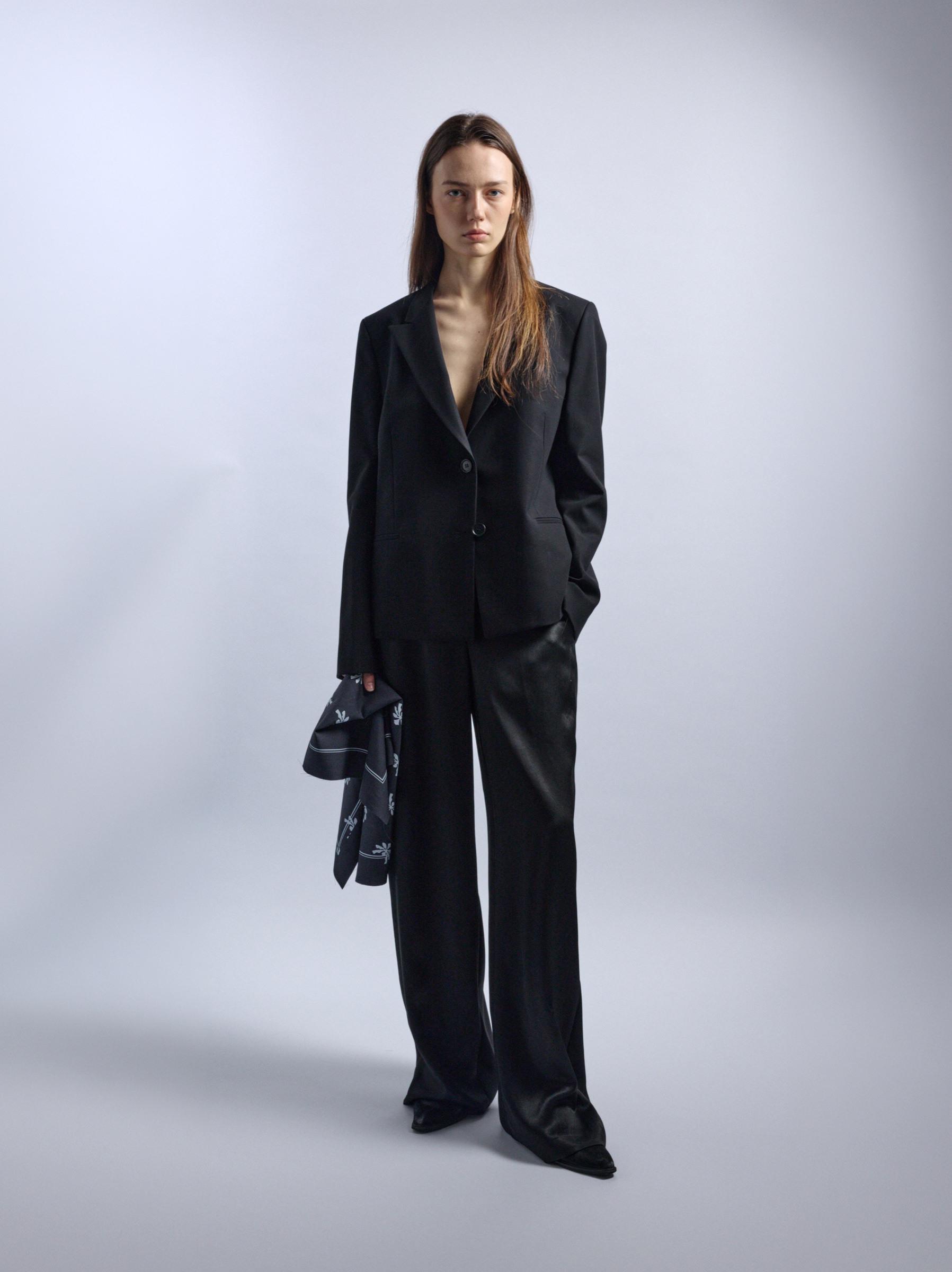 Fluid Trousers, BLACK