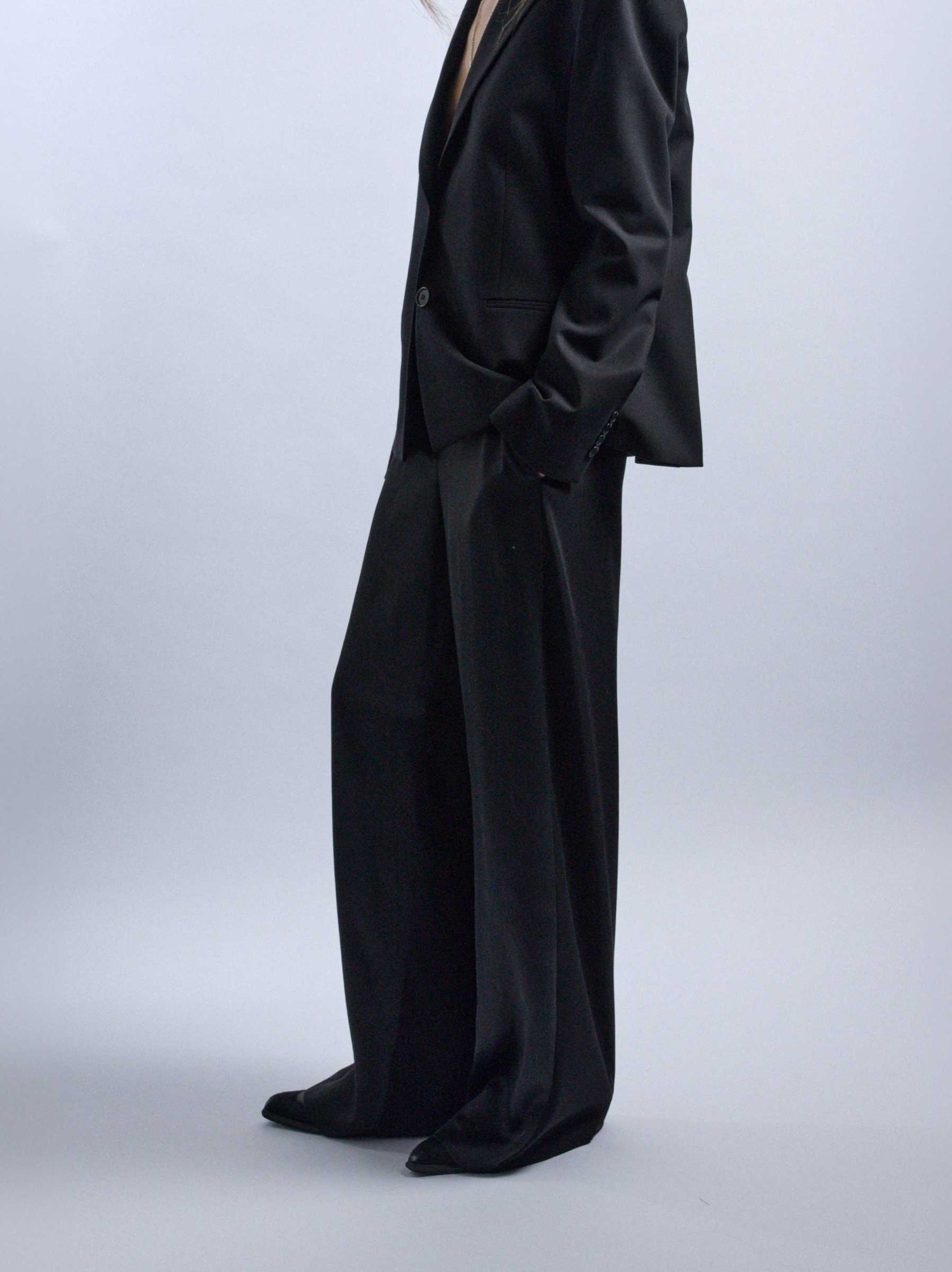 Fluid Trousers, BLACK