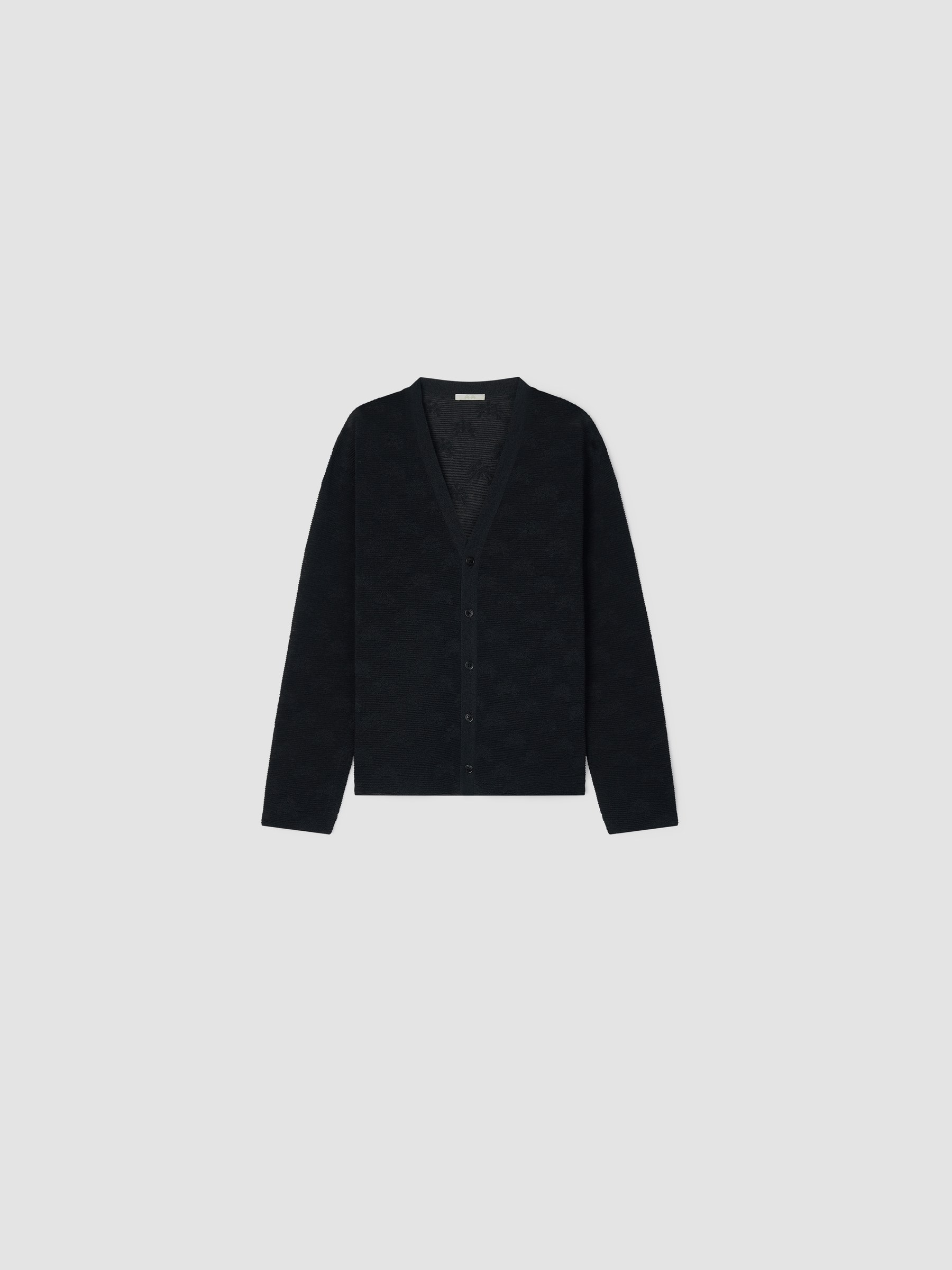 Motif Knit Cardigan Mens, INK