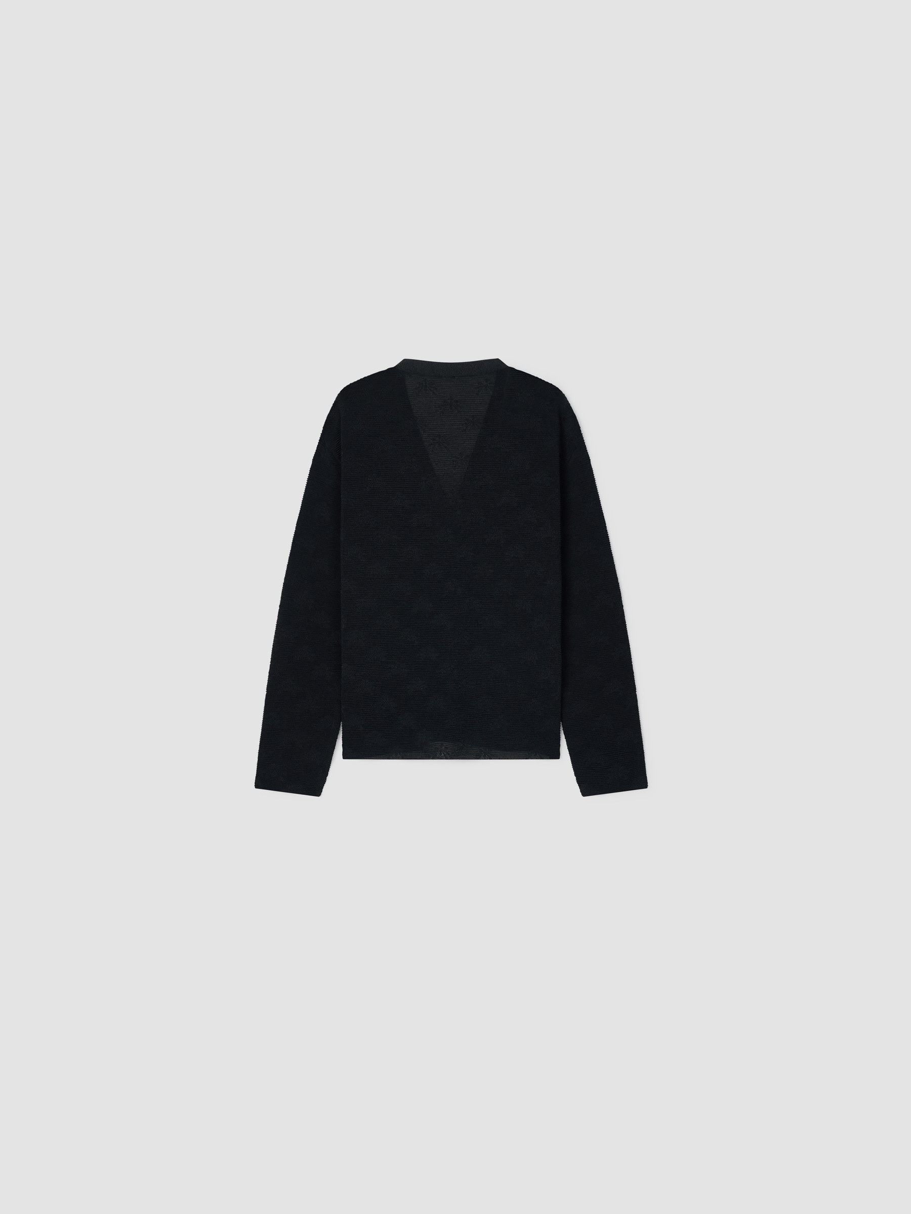 Motif Knit Cardigan Mens, INK